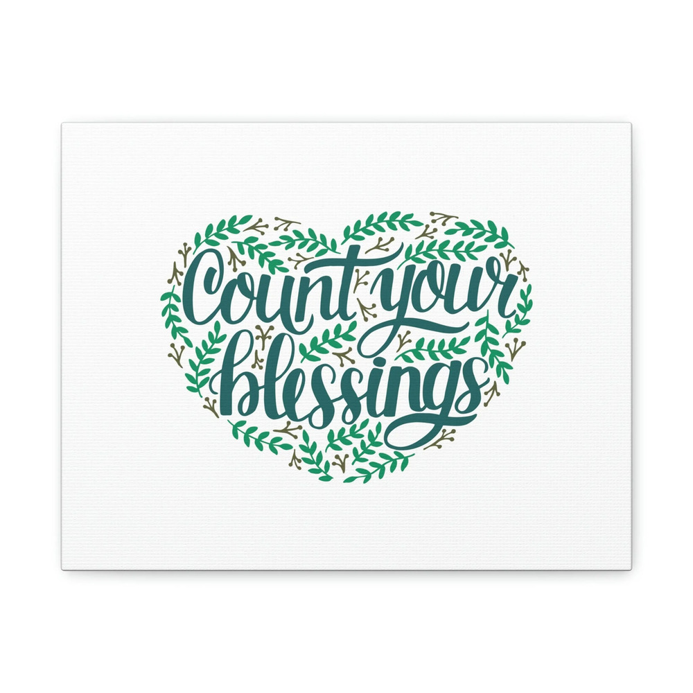 Scripture Walls Count Your Blessings Philippians 4:8 Green Heart Christian Wall